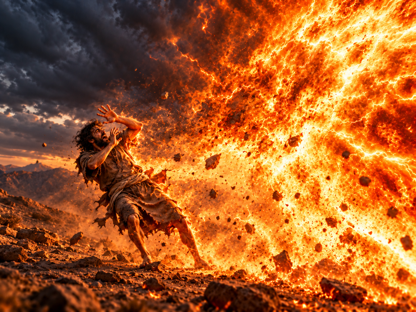 A man facing judgment and fire without Jesus